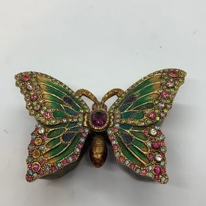 Vintage Fitz&Floyd Enameled Bejeweled Trinket Box